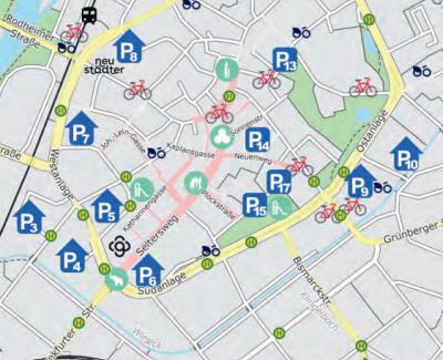 Einfach in die Innenstadt